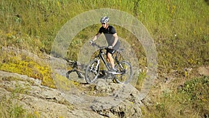 Cyclist Riding A Bike