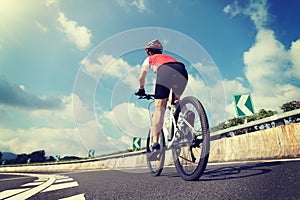 Cyclist riding Mountain Bike