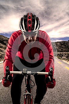 Cyclist on the road