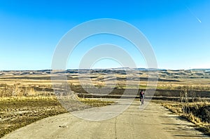 Cyclist on an road bike