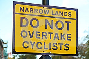 Cyclist sign