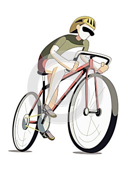 Cyclist sport activity concept - vector illustration