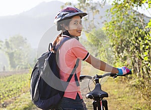 Cyclist woman