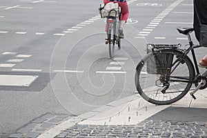 Cyclists on Cycle Lane; Frankfurt
