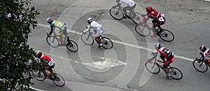 Cyclists in a race.
