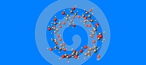 Cyclodextrin molecular structure isolated on blue