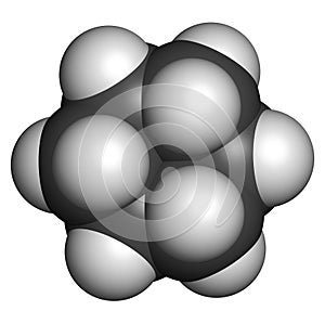 Cyclohexane chemical solvent molecule.