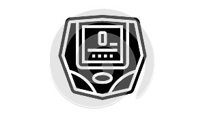 cyclometer bike device glyph icon animation