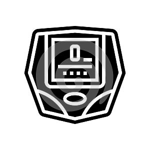 cyclometer bike device glyph icon vector illustration