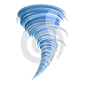 Cyclone tornado icon, cartoon style photo
