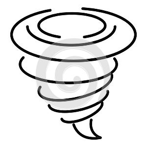 Cyclone tornado icon, outline style