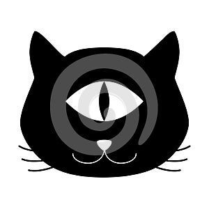 Cyclop cat head icon photo