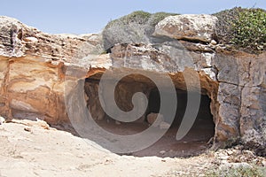 Cyclop`s rock Cave. Cyprus landscape photo