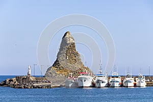 Cyclopean Isles in Aci Trezza, Catania, Sicily, Italy