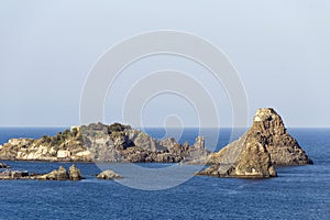 Cyclopean Isles in Aci Trezza, Catania, Sicily, Italy