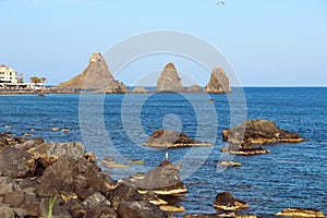 Cyclopean Isles in Aci Trezza, Catania, Sicily, Italy photo