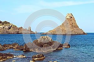 Cyclopean Isles in Aci Trezza, Catania, Sicily, Italy photo