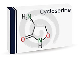 Cycloserine molecule. It is broad-spectrum antibiotic used in the treatment of tuberculosis and certain urinary tract infections