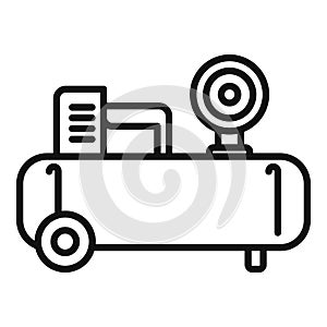 Cylinder compressor icon outline vector. Air machine