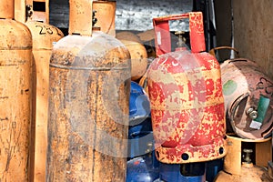 Cylinder gas bottles for refill and supply