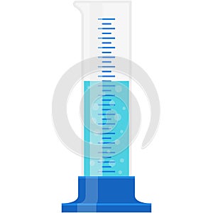 Cylinder graduated tube vector glass chemistry measuring volume