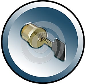 Cylinder key button