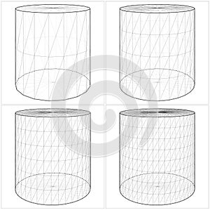 Cylinder From The Simple To The Complicated Shape Vector 05