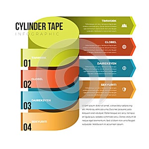 Cylinder Tape Infographic