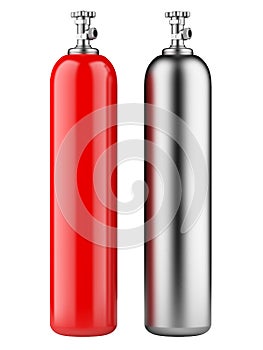 Cylinders with compressed gas photo