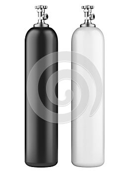 Cylinders with compressed gas photo