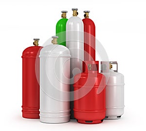 Cylinders with the compressed gases