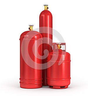 Cylinders with the compressed gases