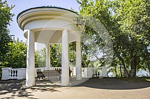 The cylindrical building topped with a dome is called the Rotunda.