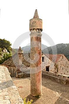 Cylindrical chimneys Fumar fumari on Lastovo island, Croatia