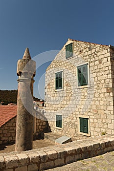 Cylindrical chimneys Fumar fumari on Lastovo island, Croatia