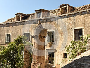 Cylindrical chimneys Fumar fumari on Lastovo island, Croatia photo