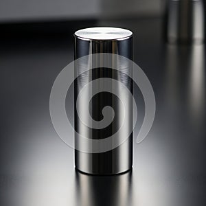 The background is slightly blurred focusing attention on the cylinder