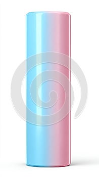Cylinder with blue and pink gradient, modern design