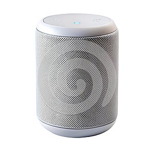 Smart speaker wireless assistant isolated on transparent background
