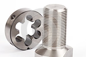 Cylindrical workpiece and button die