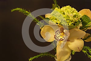 Cymbidium orchid arrangement