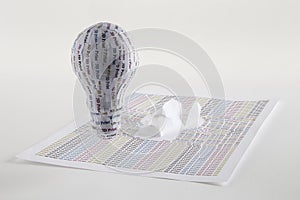 CYMK 3D Printing lightbulb photo