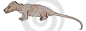 cynodont dinosaur ancient vector illustration transparent background