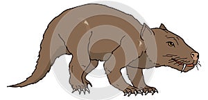 cynognathus dinosaur ancient vector illustration transparent background