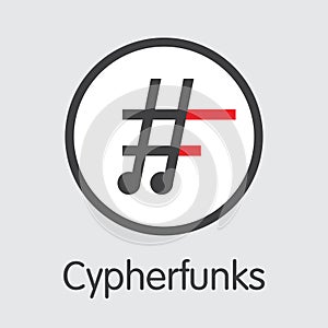 Cypherfunks Virtual Currency. Vector FUNK Icon.