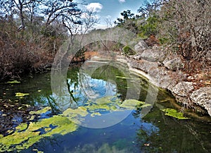 Cypress Creek at Jacob\'s Well Natural Area in Wimberley Texas