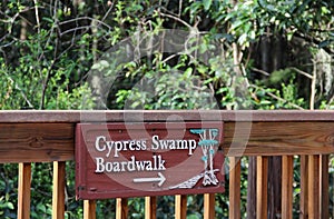 Cypress Swamp Boardwalk Sign