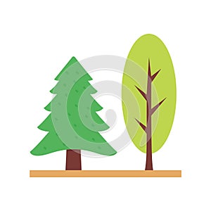Cypress tree Line Style vector icon which can easily modify or edit