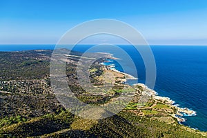 Cyprus Akamas Peninsula National Park mountain`s top