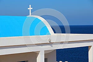 Cyprus blue white church